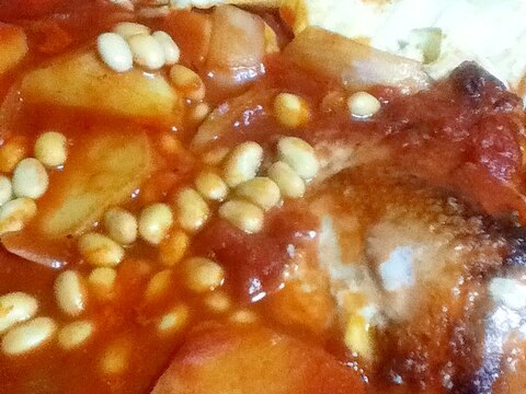 【大豆イソフラボン】鶏とキャベツのトマトシチュー